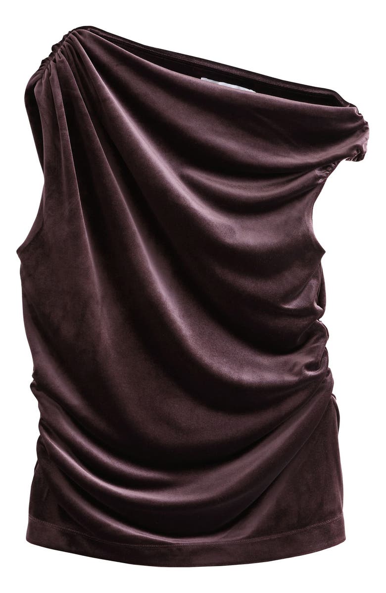 NEXT Drape Velvet Top, Alternate, color, Mocha Brown