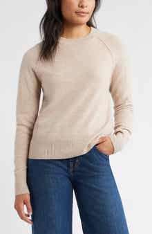 Caslon® Raglan Sleeve Wool & Cashmere Sweater