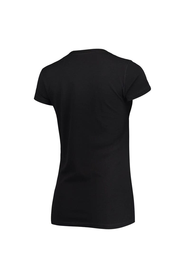 Women's Black Panther City Lacrosse Club Primary Logo V-Neck T-Shirt, Alternate, color, Black