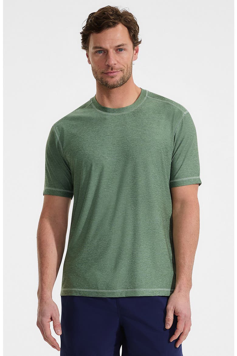 Short Sleeve Swim Tee Rash Guard, Main, color, Eucalyptus Heather