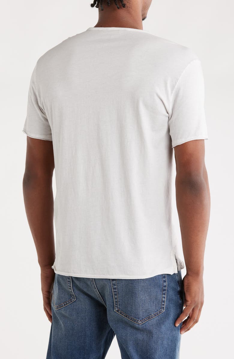 John Varvatos Rex Sublime Wash Organic Cotton Short Sleeve Henley, Alternate, color, Salt