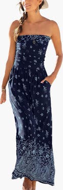 LASCANA Women's Bandeau Maxi Dress