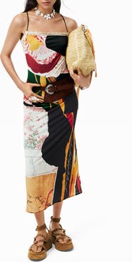 Desigual Patchwork Print Knit Maxi Dress