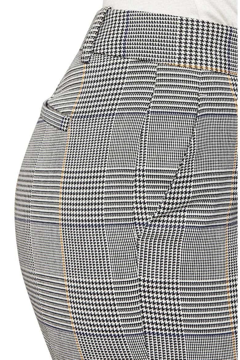 Deborah Glen Check Slim Ankle Trousers, Alternate, color, MULTI