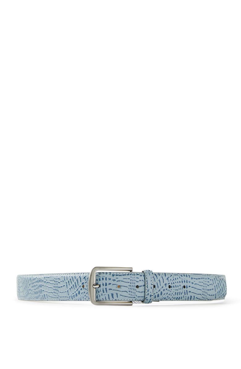 Cotton On Men's Lagoon Gator Belt, Main, color, Blue Grey Silver