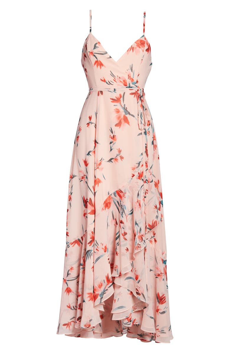 Fame and Partners The Rosalia High/Low Wrap Dress, Alternate, color, 