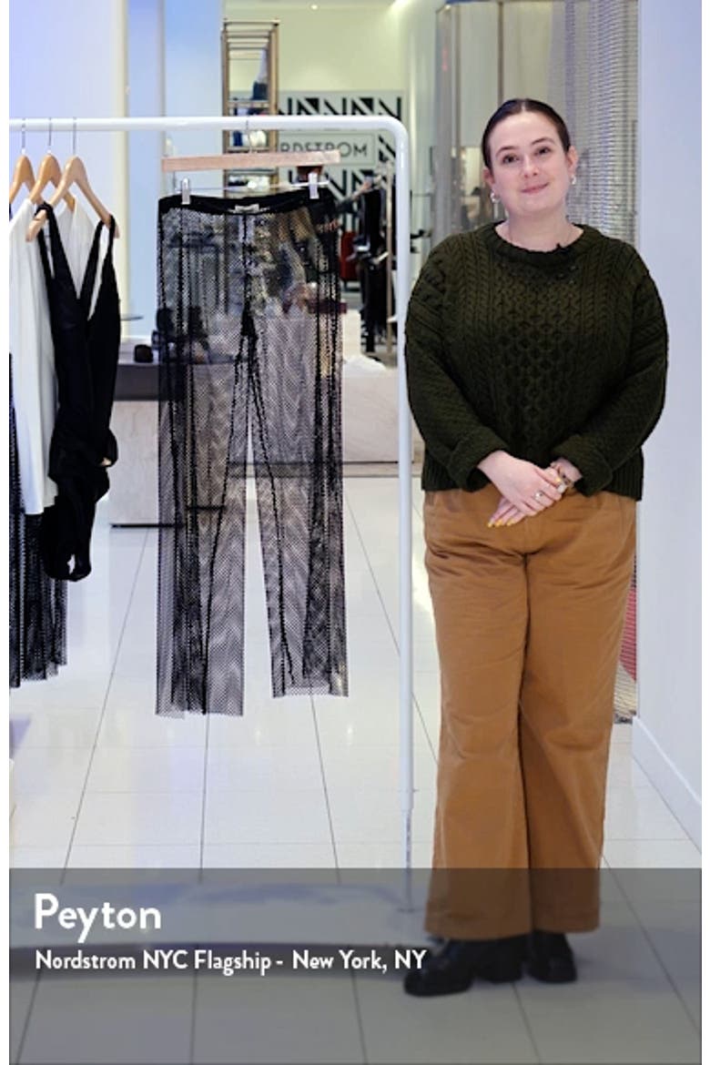 Noemi Wide Leg Mesh Cover-Up Pants video