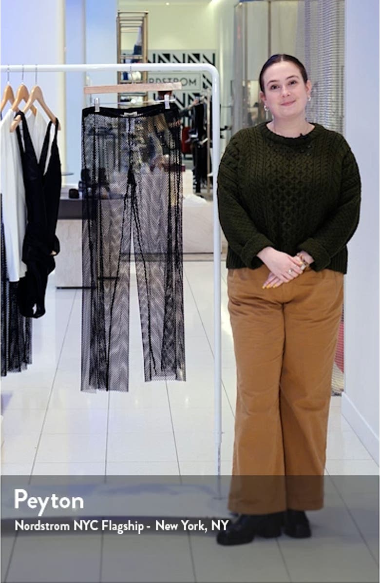 Noemi Wide Leg Mesh Cover-Up Pants, sales video thumbnail