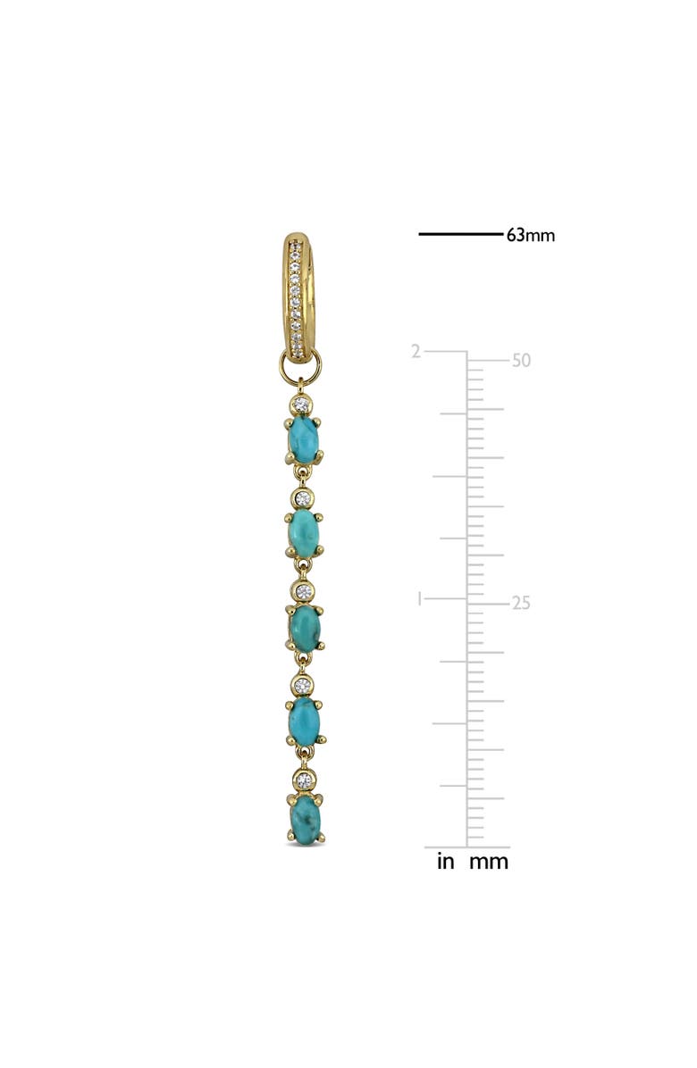 Julianna B. Composite Turquoise Linear Drop Earrings, Alternate, color, Turquoise