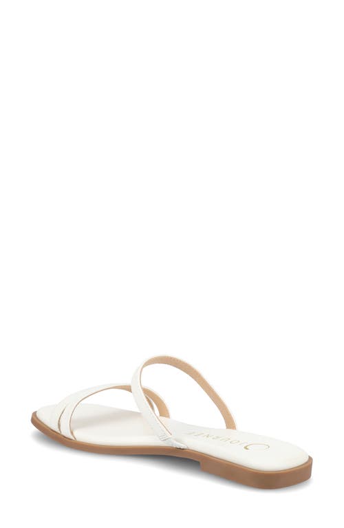 Journee Collection Brisa Slide Sandal In White