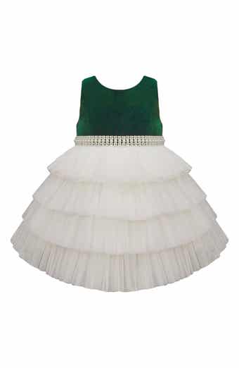 AMERICAN PRINCESS Velvet Tiered Mesh Party Dress