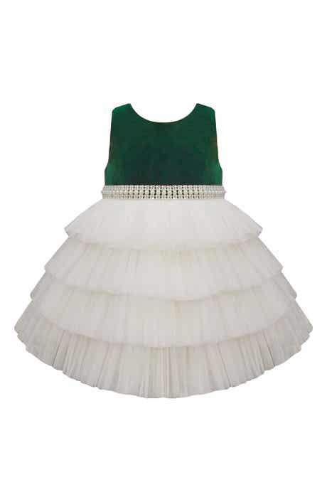 AMERICAN PRINCESS Velvet Tiered Mesh Party Dress