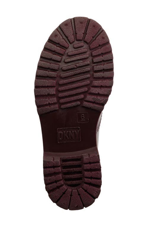 Dkny Tilly Lace-up Rain Boot In Burgundy
