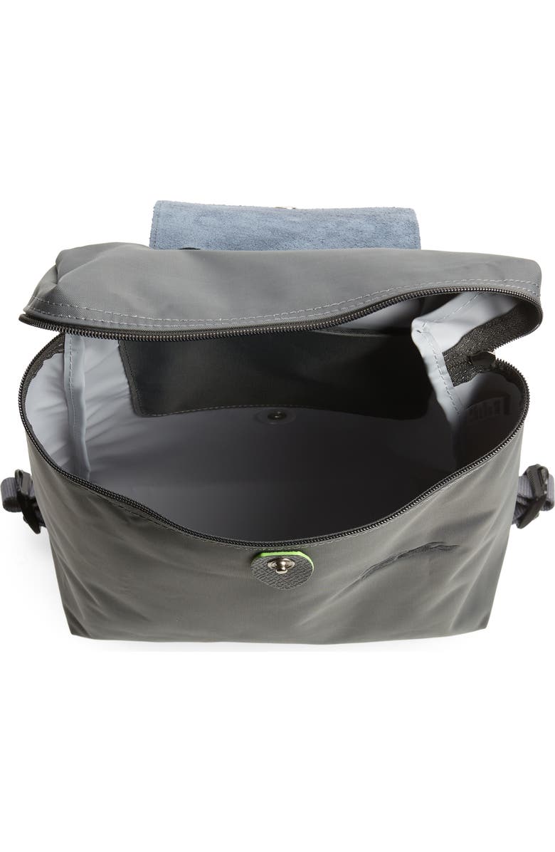Longchamp Mini Le Pliage Green Recycled Canvas Backpack, Alternate, color,