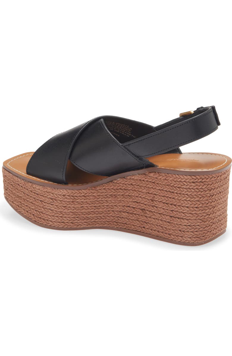 Madewell The Amee Wedge Platform Sandal, Alternate, color, True Black