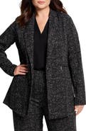 NIC+ZOE Dotty Grid Zip Pocket Blazer