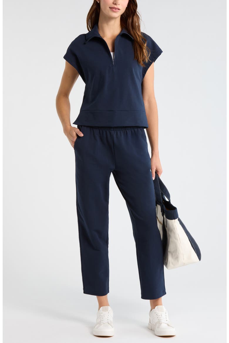 Tempo Terry Ankle Pants, Alternate, color, NAVY SAPPHIRE