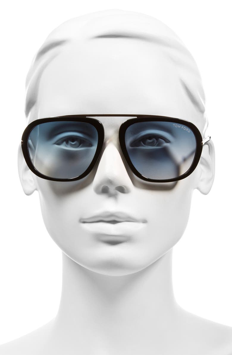 TOM FORD 'Johnson' 57mm Sunglasses, Alternate, color, 