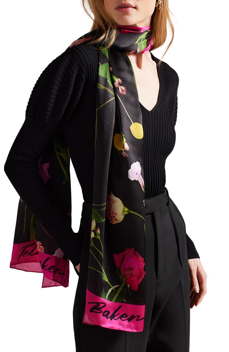 Ted Baker London Amie Floral Silk Scarf, Main, color, 