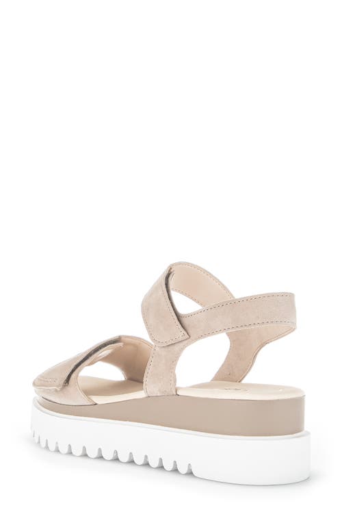 Gabor Strappy Wedge Sandal In Desert