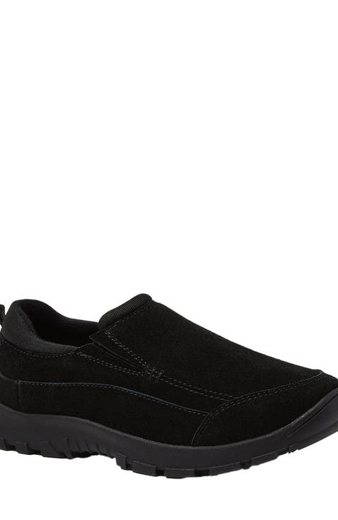 Kids All Weather Suede Leather Slip On Moc Shoes