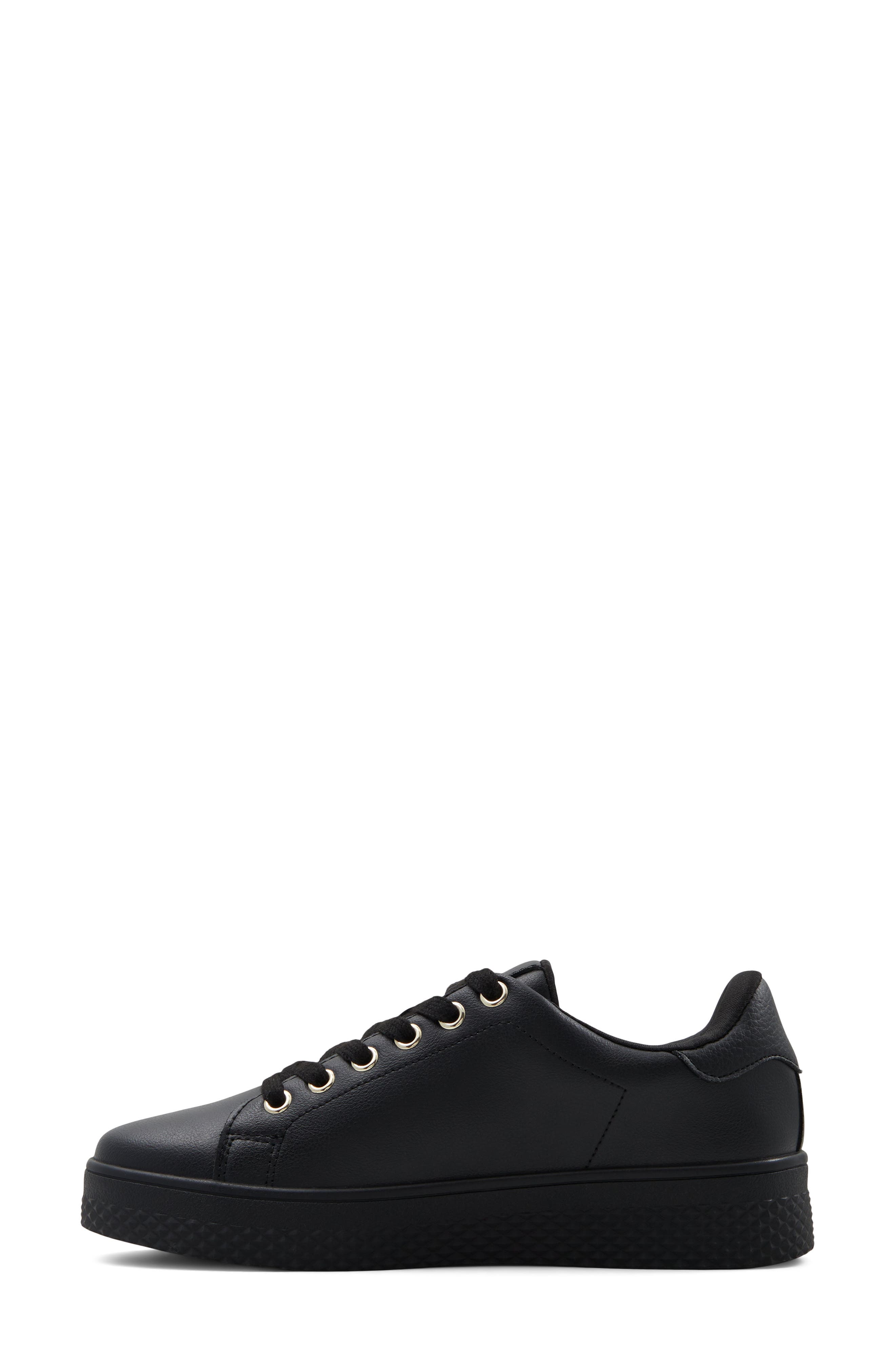 Kalinaa Faux Leather Platform Sneaker, Alternate, color, OPEN BLACK