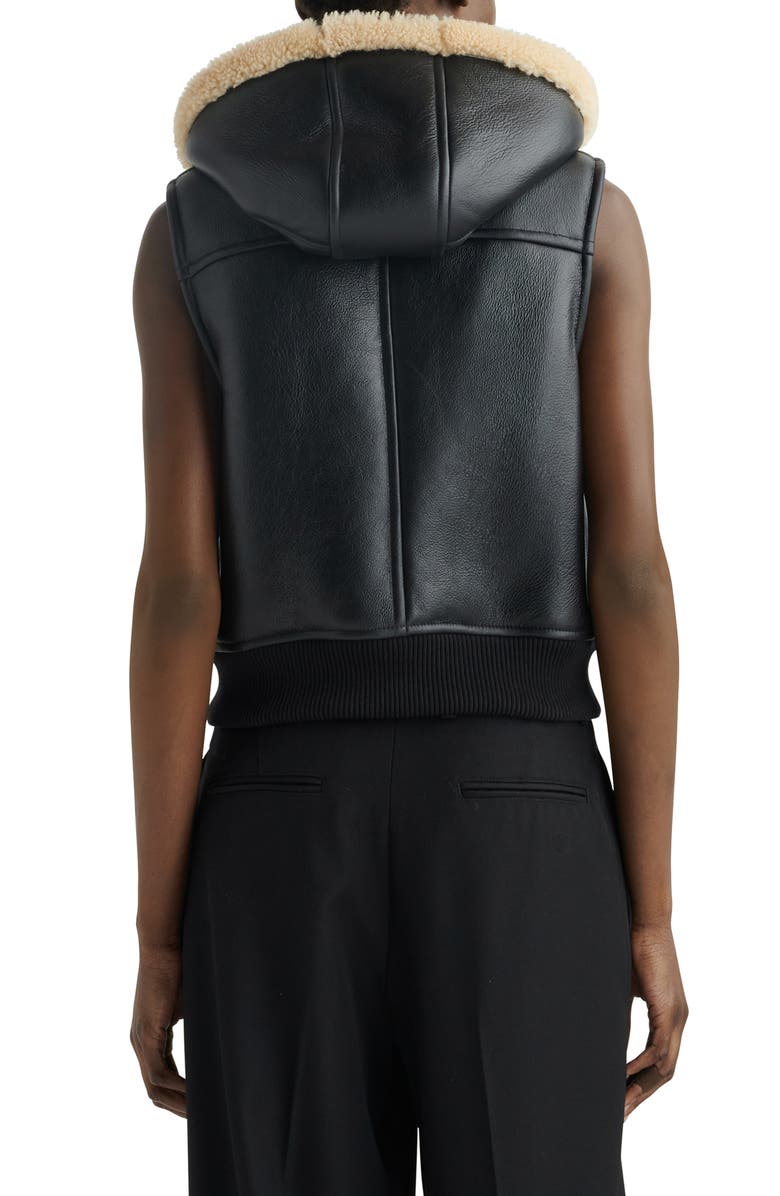 rag & bone Robbie Hooded Genuine Shearling Vest, Alternate, color,