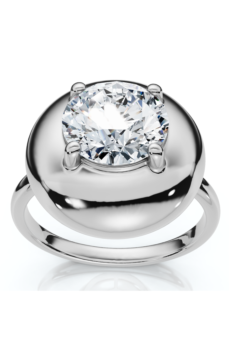 Bliss Diamond 1Ct Diamond Bezel Stackable Button Engagement Ring 14k Gold or Pt Lab Grown, Main, color, 14K White Gold