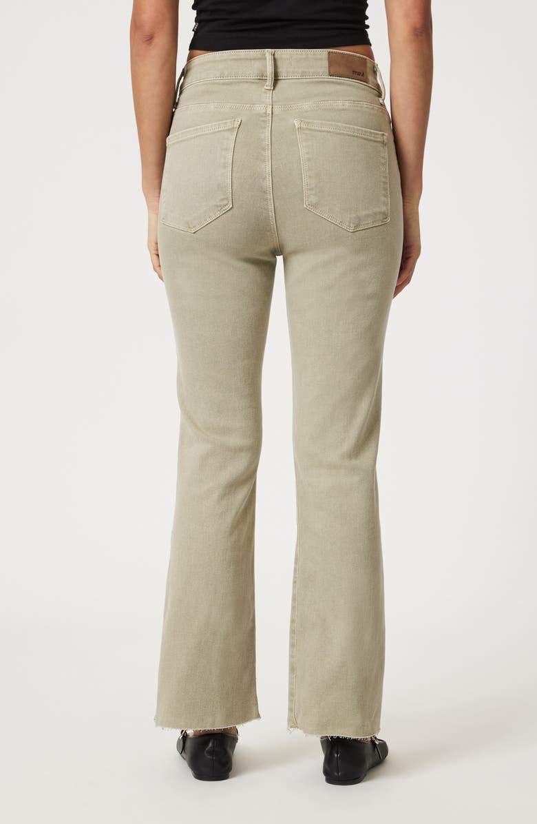 Mavi Jeans Anika High Waist Raw Hem Crop Flare Jeans, Alternate, color, Green Flex Blue