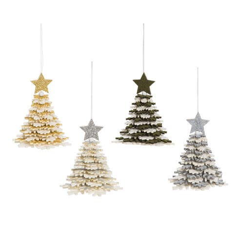 Felt Christmas Tree  Christmas XMAS Ornament Set of 4
