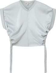 AllSaints Mira Cinched Side Satin T-Shirt