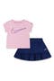 Stretch Cotton Jersey T-Shirt & Ruffle Skirt Set