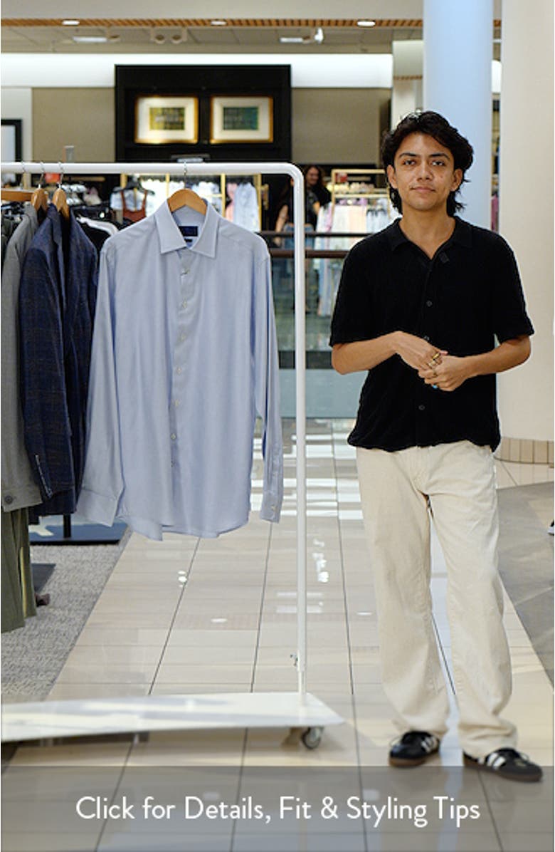 Regular Fit Micropattern Cotton Dobby Dress Shirt, sales video thumbnail