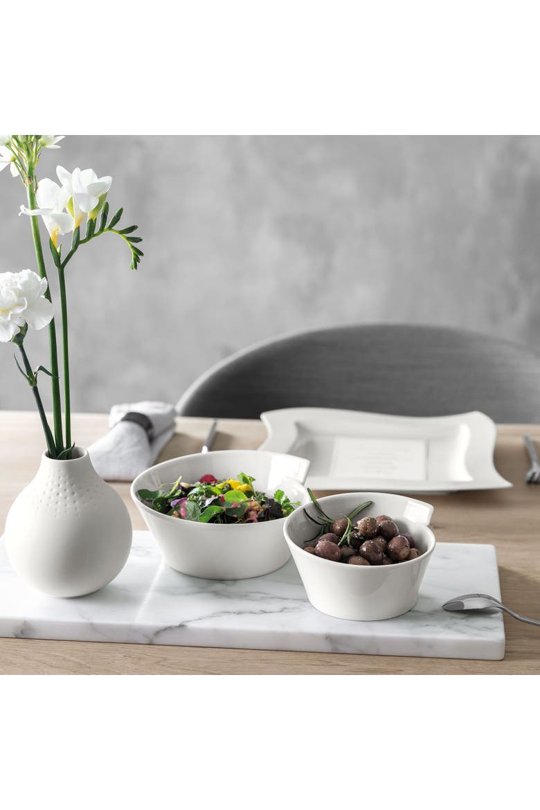 NewWave Medium Round Salad Bowl, Alternate, color, white