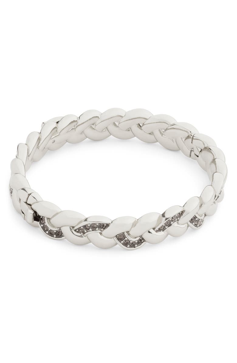 COACH Crystal Braided Hinge Bracelet, Alternate, color, 