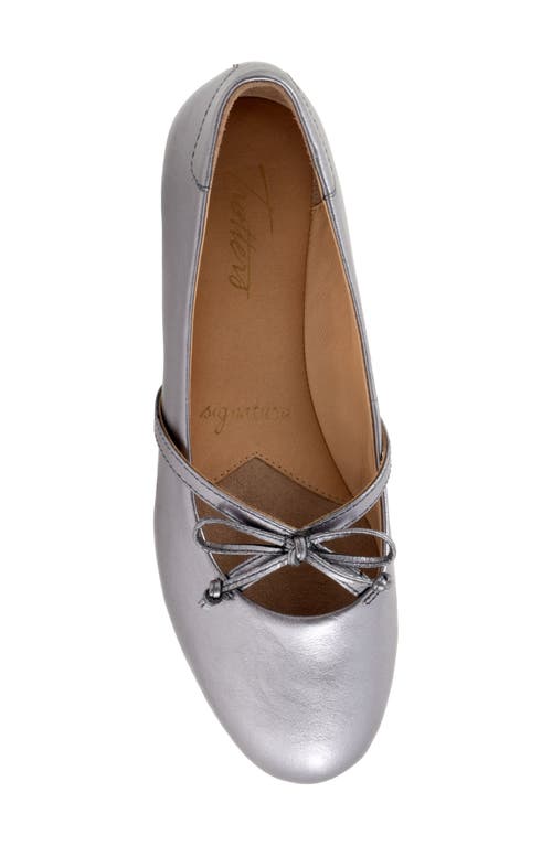 Trotters Carissa Ballet Flat In Pewter