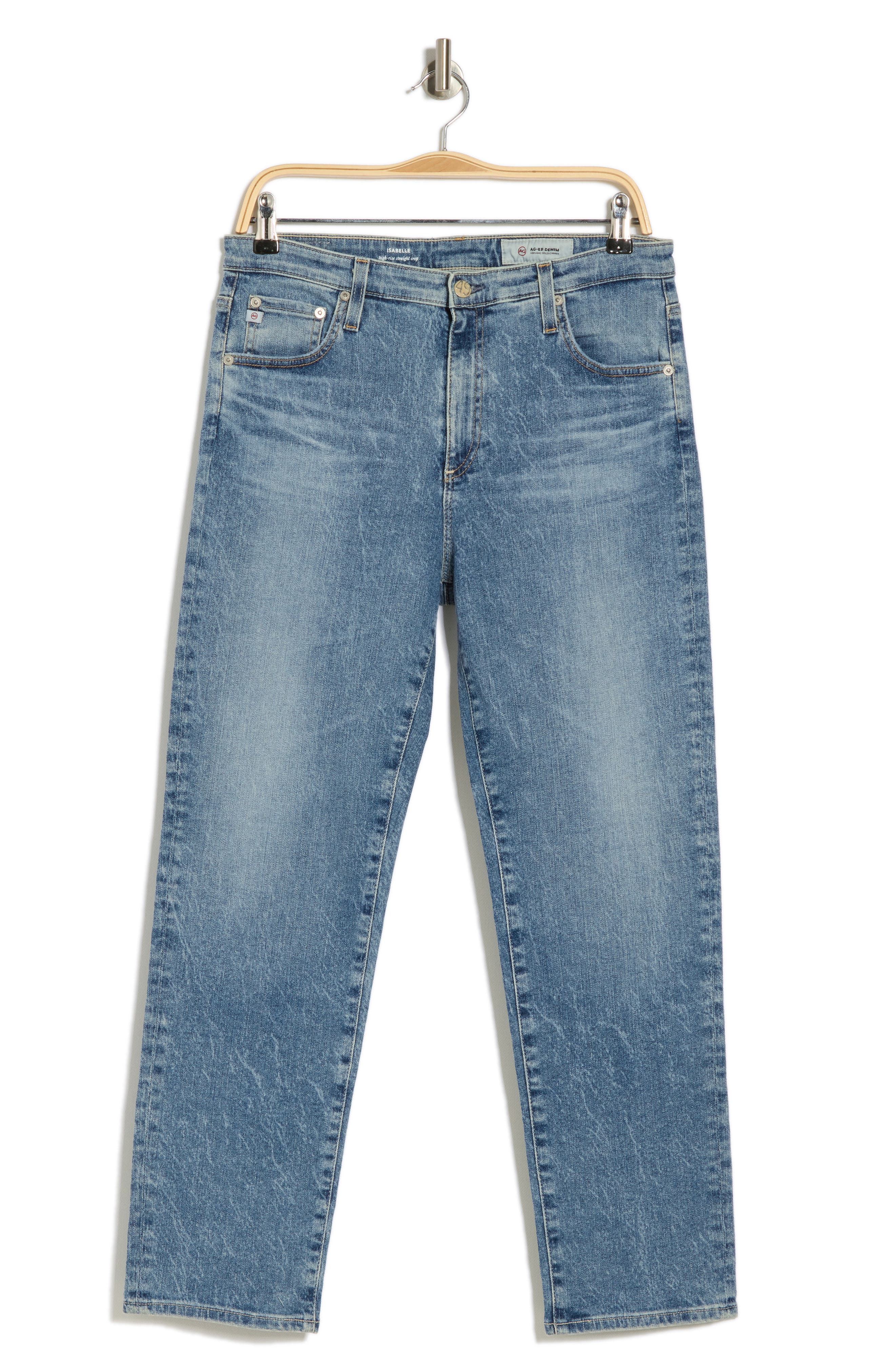 AG The Isabelle High Waist Crop Straight Leg Jeans