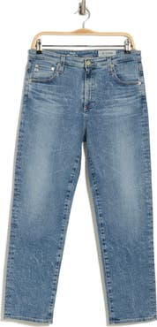 AG The Isabelle High Waist Crop Straight Leg Jeans