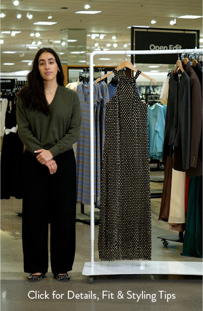 Melody Plissé Metallic Dot Cocktail Dress, sales video thumbnail