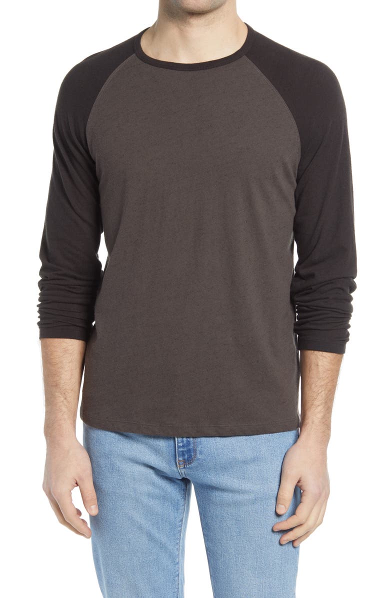 Billy Reid Cotton & Linen Baseball T-Shirt, Main, color, 