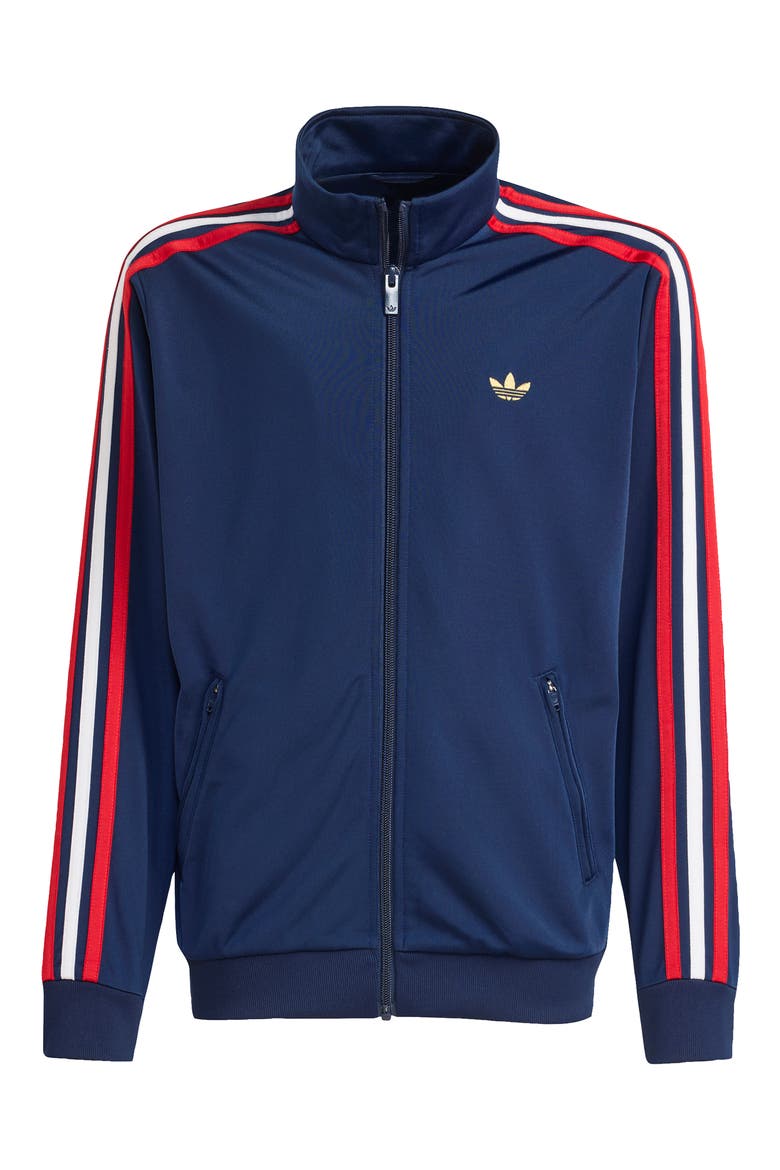 Kids' Firebird Recycled Polyester Track Jacket, Main, color, NIGHT INDIGO/DARK FOOTBALL GOLD