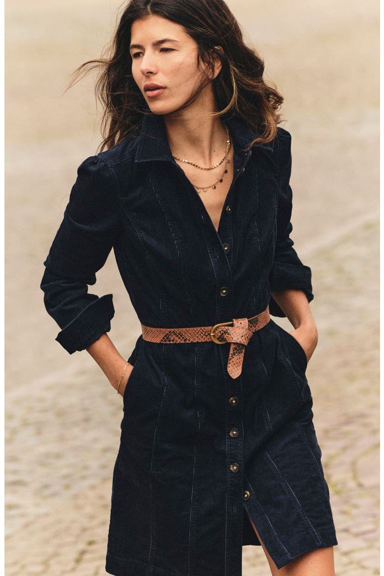 Rhoda Corduroy Minidress, Alternate, color, NAVY