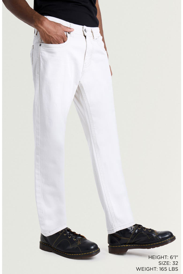 Saddle Stitch Slim Fit Jeans, Alternate, color, WHITE