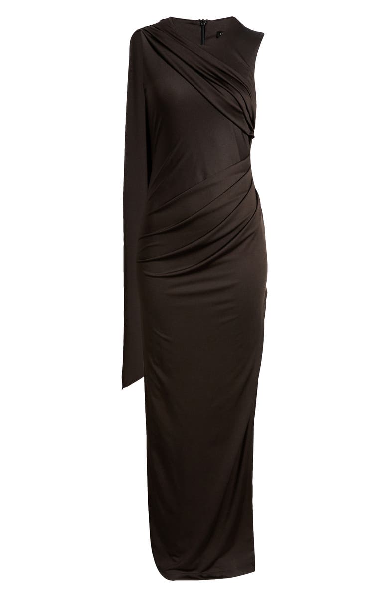 Black Halo Aruna Ruched & Draped Maxi Dress, Alternate, color,