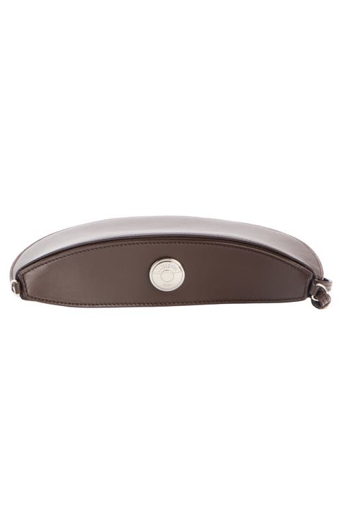 Jacquemus Le Petit Ovalo Leather Clutch In Brown