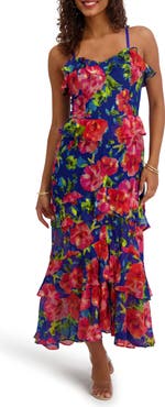 Siena Printed Chiffon Maxi Dress
