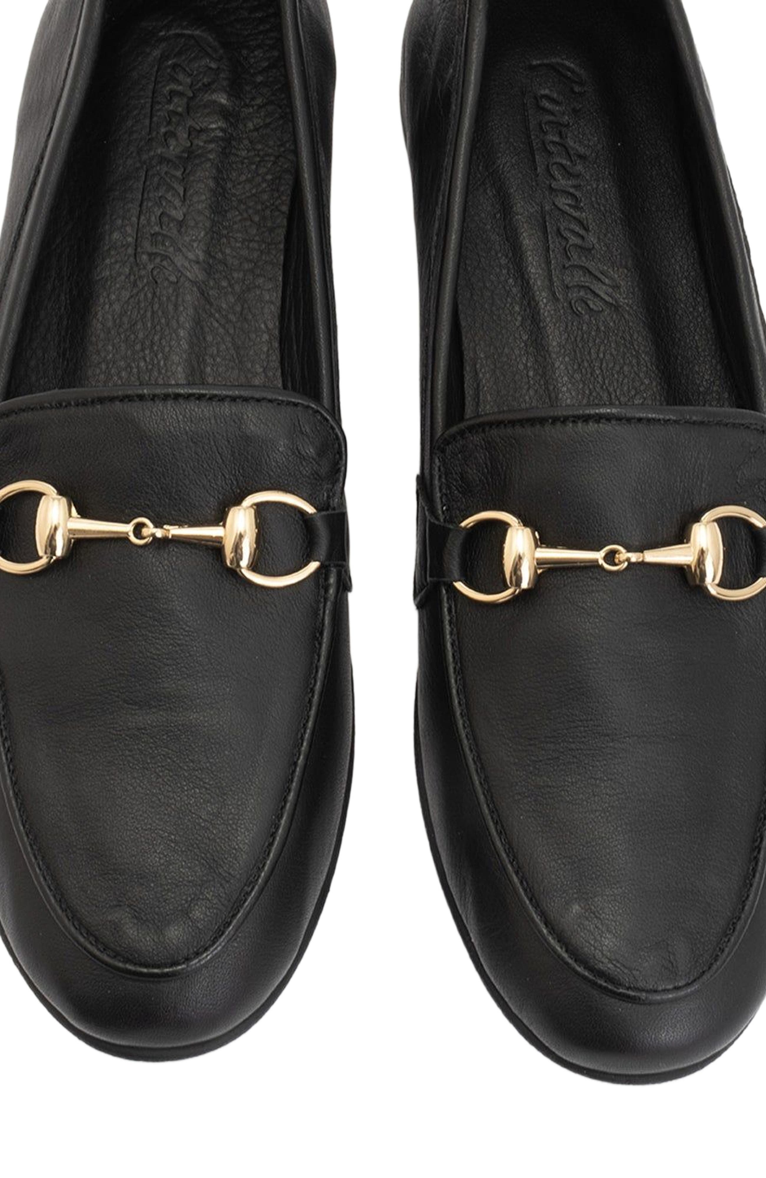 Forever & Always Shoes Rory Leather Bit Loafer, Alternate, color, Black Leather