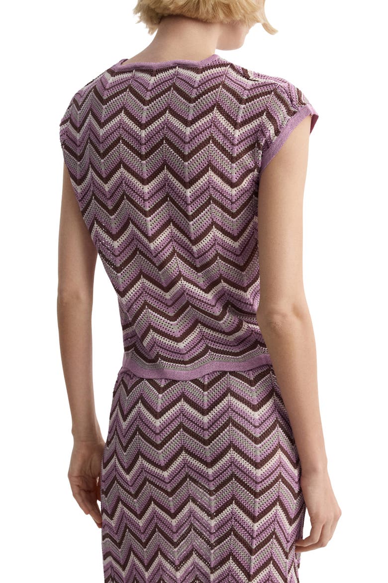 Open Stitch Zigzag Sweater, Alternate, color, PURPLE