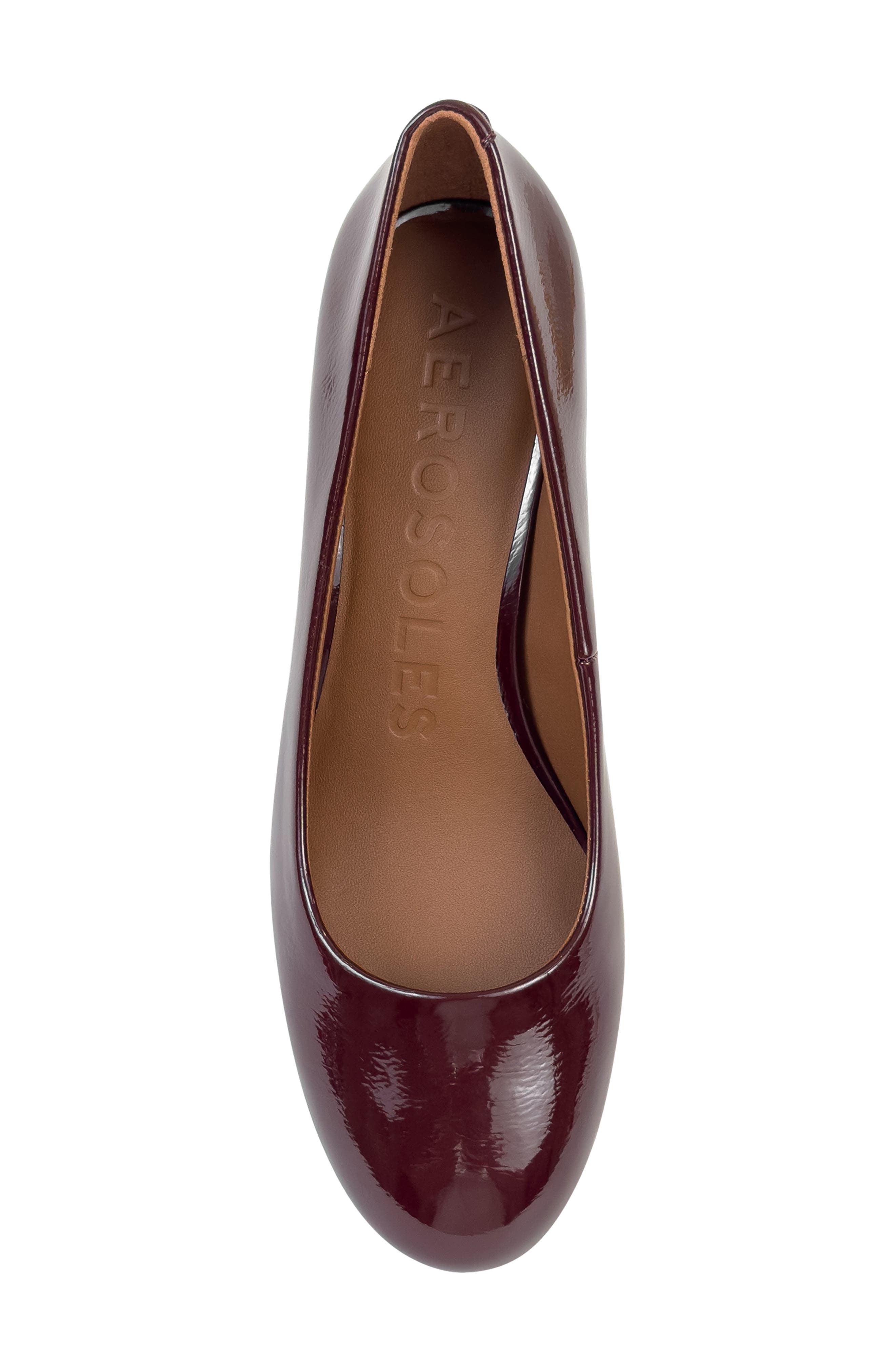 Faux Leather Pump, Alternate, color, MERLOT