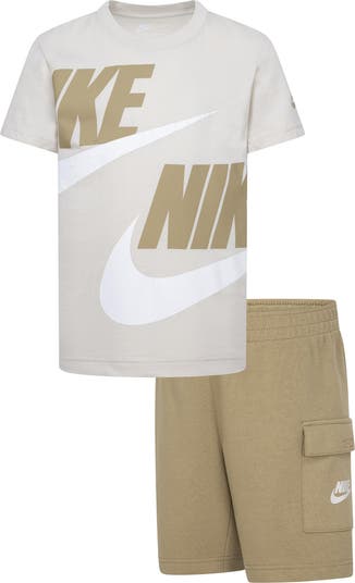 Kids' Swoosh Tee & Cargo Shorts 2-Piece Set
